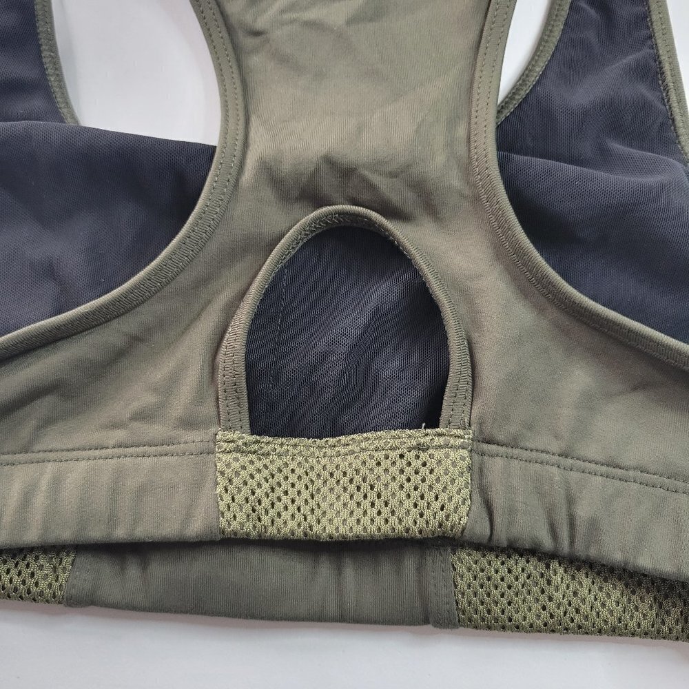 Koral Colorblock Scoop Neck Cut Out Mesh Versatility Racerback Sports Bra Small - Picture 6 of 15